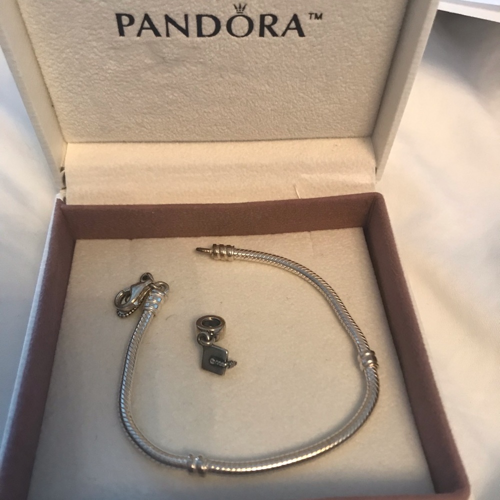 Pandora bracelet with graduation charm